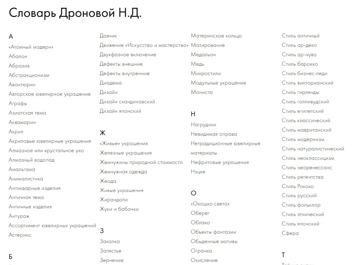 Картинка Страницы Алфавитный список сайта Sunlight