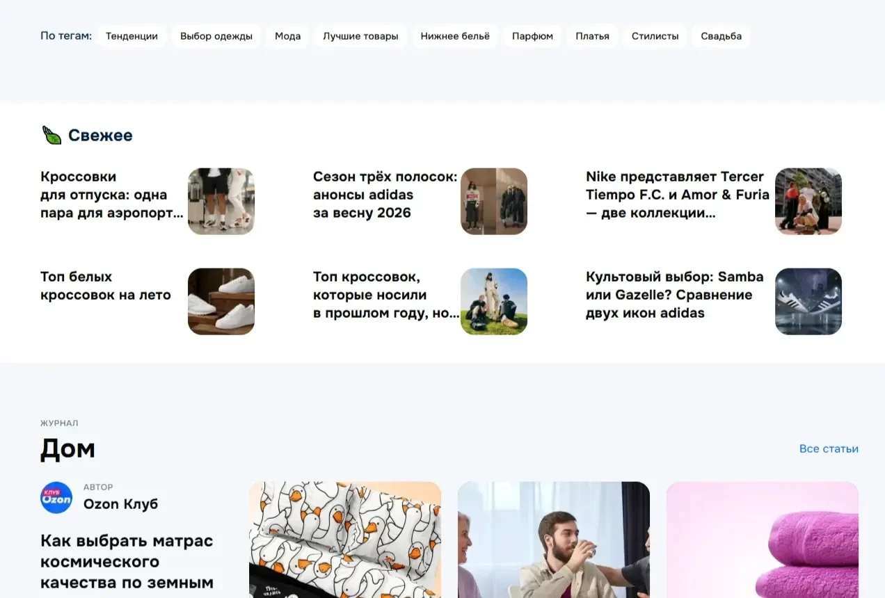 Картинка Страницы Теги сайта Ozon