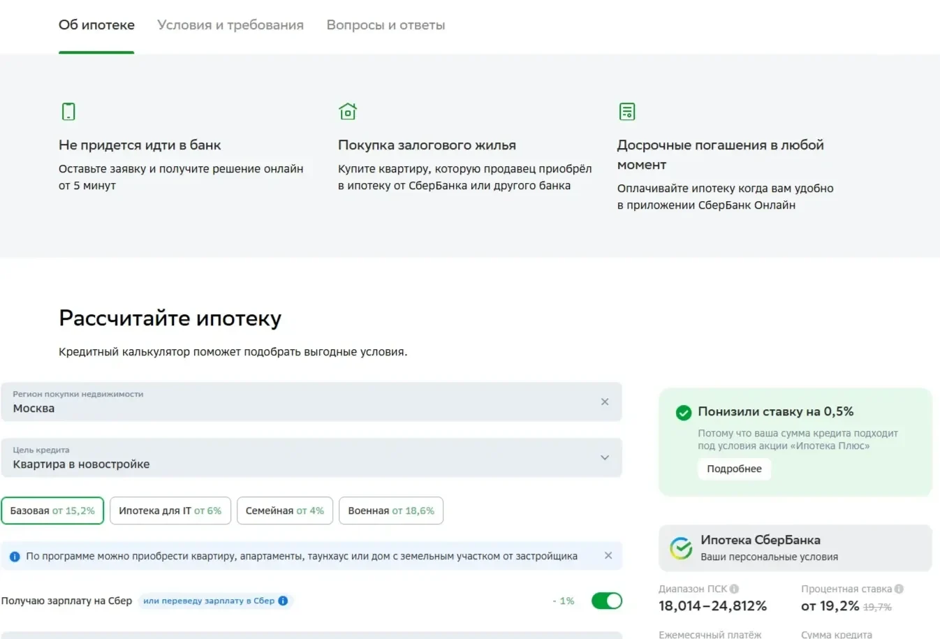 Скрин Страницы Табы/вкладки сайта СберБанк