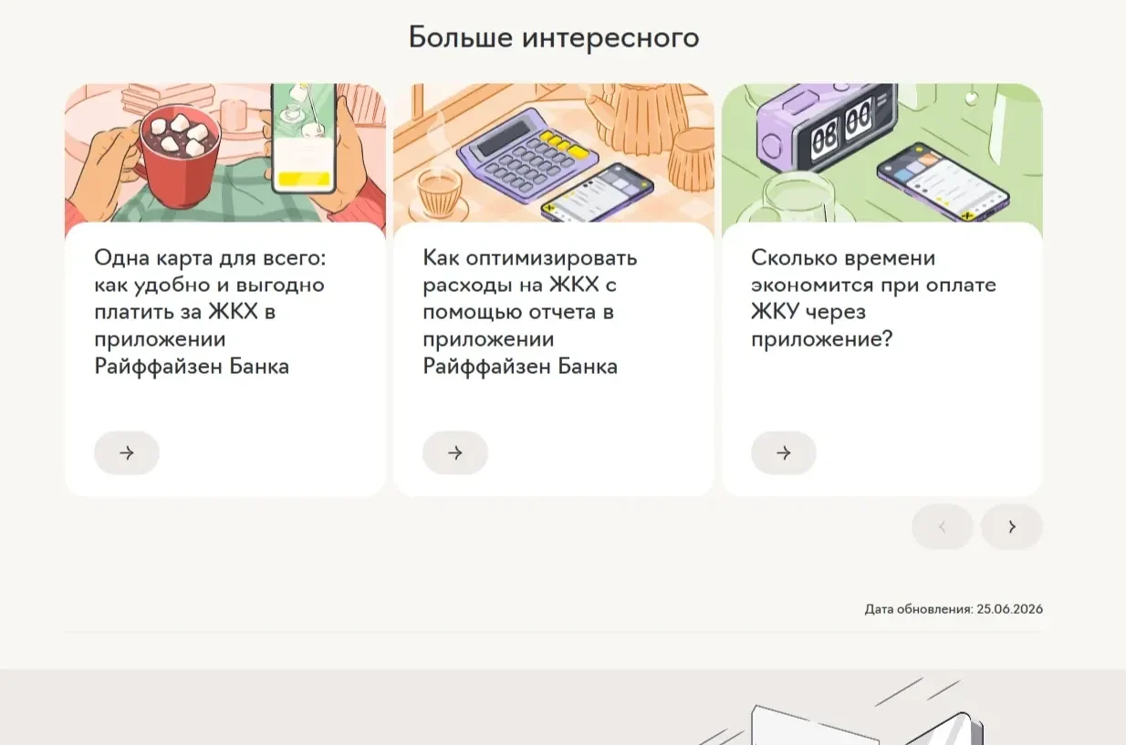 Фотография Страницы Перелинковка на статьи сайта Райффайзен