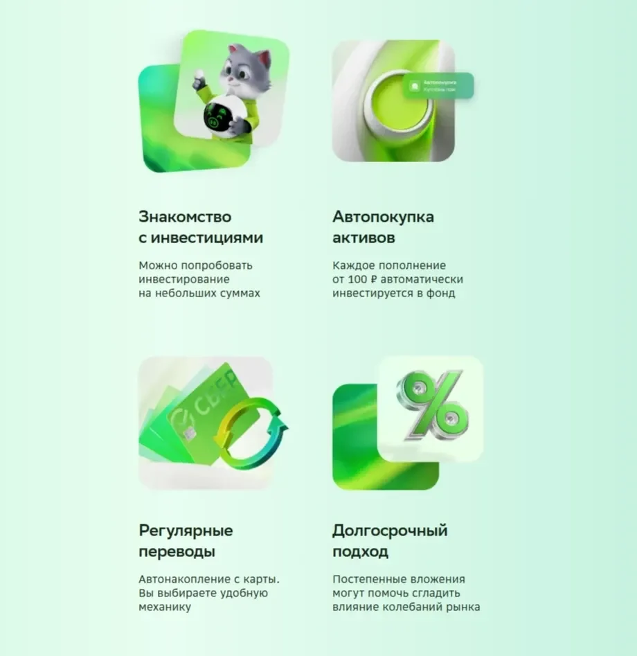 Картинка Страницы Карточка и плитка сайта СберБанк