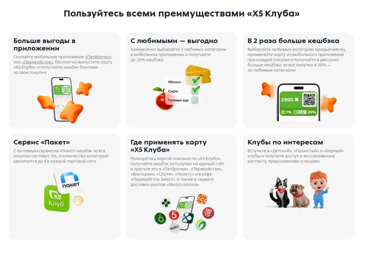 Фотография Страницы Преимущества сайта Пятёрочка